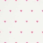 Small pink hearts pattern on white background